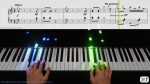 Pizzicato Polka for piano solo by Johann Strauss, Jr. - Keyboard & Piano Practice Video