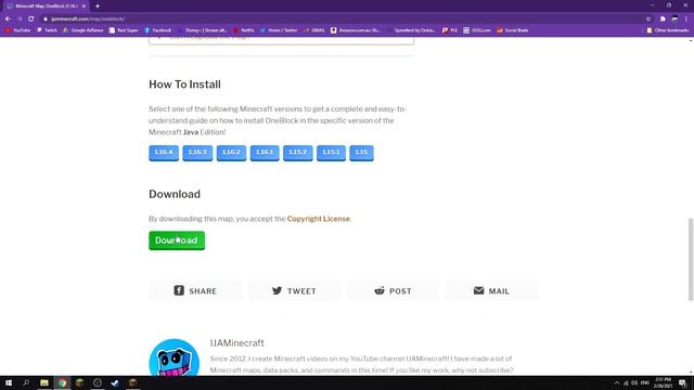 HOW TO INSTALL ONE BLOCK SKY BLOCK SURVIVAL! MINECRAFT JAVA EDITION 1.15 - 1.16.4
