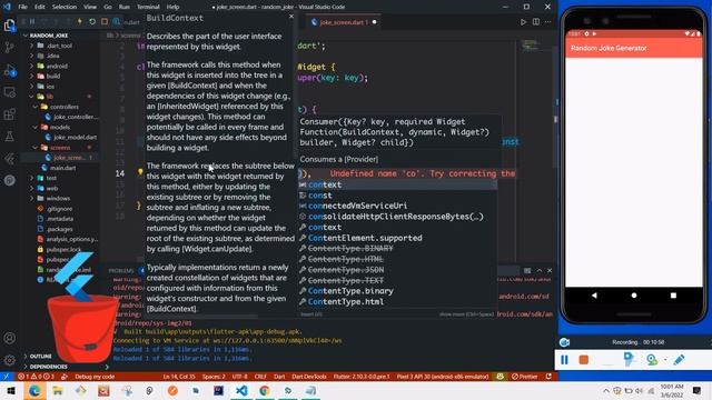 Random Joke Generator App In Flutter Provider - Flutter Rest API Integration - Flutter Provider