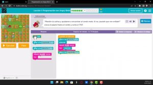Hora del Código Lección 1 Programación con Angry Birds 7