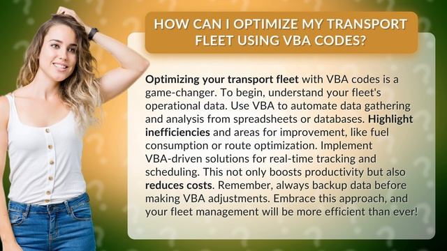 How Can I Optimize My Transport Fleet Using VBA Codes? смотреть онлайн