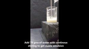 Making of 20% Nitrobenzene Emulsion Using EMPINOL NB PDR