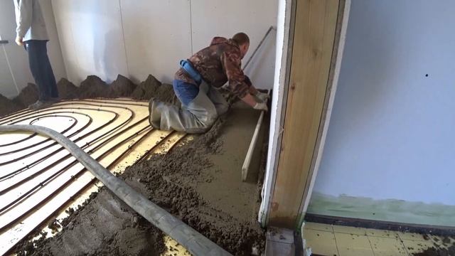 Как мы делали сухую стяжку пола в нашем каркасном доме. Каркасный дом под ключ.