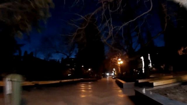 Подсветка по Пушкинской улице | Ялта, Март 2016 смотреть онлайн