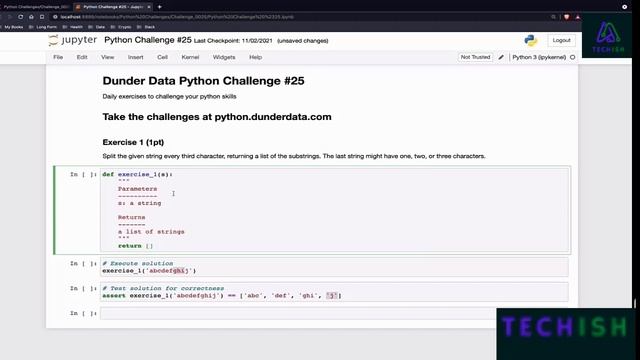 Python Exercises for Beginners | Python Exercises Challenge Part #004 | Python Exercises | TECHISH
