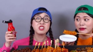 Лапша с черной фасолью Токпокки Кулинария Мукбанг ДОНА DONA