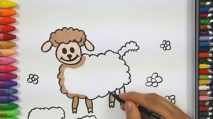 Как нарисовать ягненка | Как рисовать и цвет