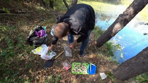 Фаршированные шампиньоны на углях. Поход за грибами