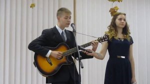 Музыкальный номер учащегося на День учителя 2015