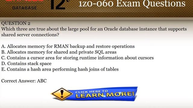 Get Latest Oracle 1z0-060 Exam Questions смотреть онлайн