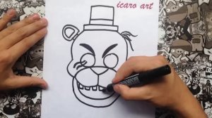 Como dibujar a golden freddy paso a paso | how to draw golden freddy step by step