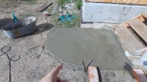 Бетонная площадка возле крыльца своими руками