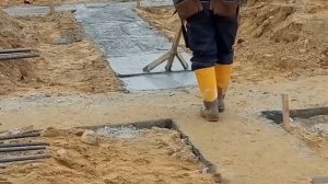 Заливка подбетонки