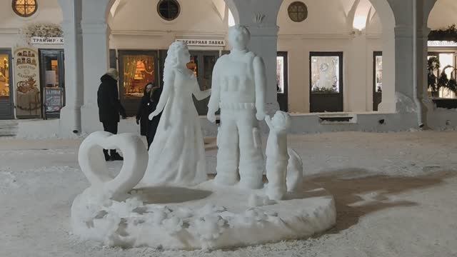 Фестиваль Скульптур из снега в Костроме 2024 Часть 1.