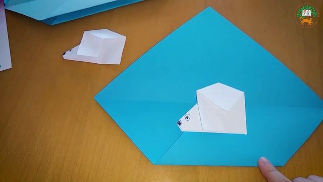 Мастер-класс по оригами «Полярный мишка на льдине» смотреть онлайн