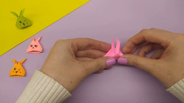 Оригами ЗАЙЧИК НА ПАЛЬЧИК | Игрушка из бумаги | Оригами Кролик | DIY Paper Toy Bunny on a finger смотреть онлайн