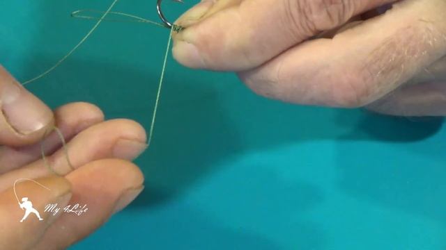 КАК ПРИВЯЗАТЬ КРЮЧОК К ЛЕСКЕ. Вариант 2. How to tie a hook to a fishing line. Option 2