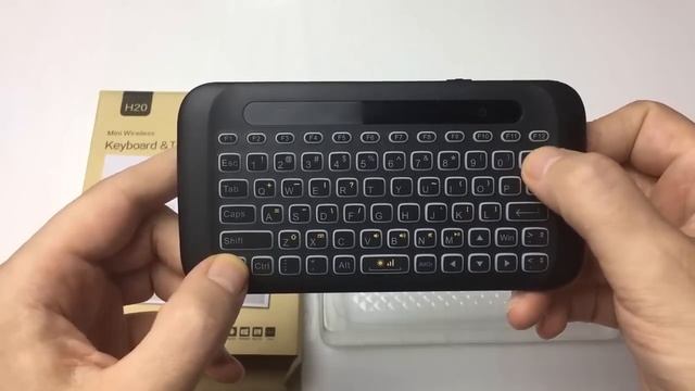 H20 Классная мини клавиатура с тачпадом и с программируемой кнопкой вкл/выкл  обзор