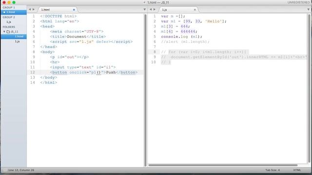 Учим Java Script 11. Знакомство с массивами
