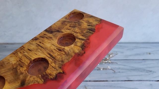 Подсвечник из дерева и эпоксидной смолы под шесть свечей смотреть онлайн