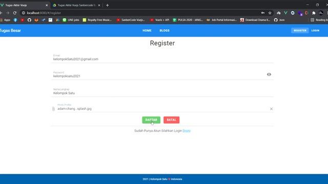 Tugas Akhir Vuejs Sanbercode Batch 23