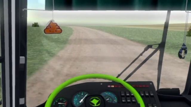 (Протон Бас симулятор) Карта Серпов, рейс на автобусе. Паз 32054 зелёный маршрут, деревня Еманкаши. смотреть онлайн