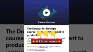 The Docker for DevOps course: From development to production