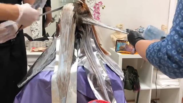 From "box color" to dark blonde. Смывка черного цвета. Из черного в светло русый. смотреть онлайн