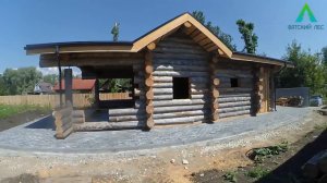 Баня из сухостойной сосны