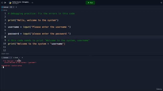 15. Debugging Practice || 2. Beginner Printing Text in Python || Python Professional Course