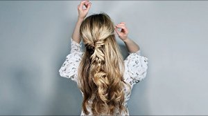 Очень красивая прическа на распущенных волосах! Так просто! Super easy half up half down hairstyle