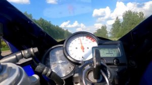 Разгон 0-180 км/ч Honda vtr 1000f