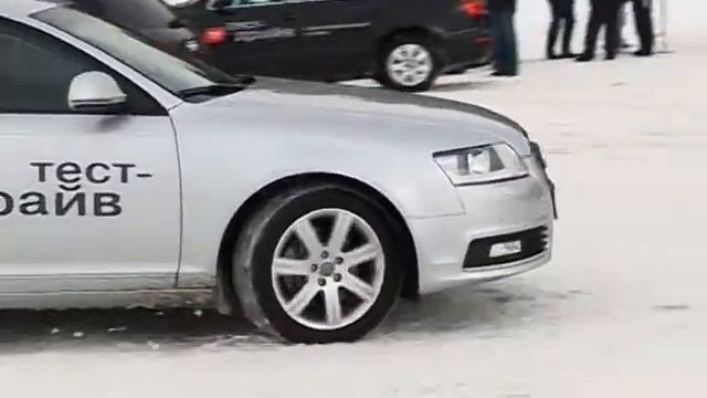 Тест драйв Ауди на Ледовом Автодроме "Лесной Сказки" смотреть онлайн