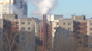 Из трубы идёт белый дым или пар, город Орёл