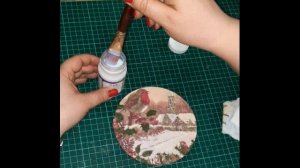 Мастер-класс по технике «Декупаж на заготовках из фанеры и спилах деревьев» на тему «Зимние мотивы»