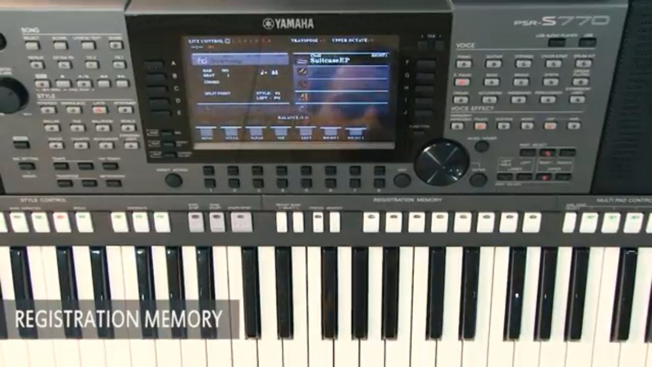 Yamaha PSR-S — Сохранение настроек инструмента в регистрационную память REGISTRATION MEMORY