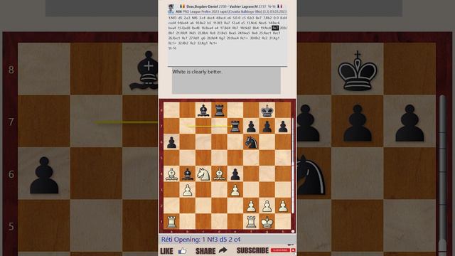 PRO League Prelim 2023 - Round 6 || Bogdan Daniel Deac vs Maxime Vachier Lagrave