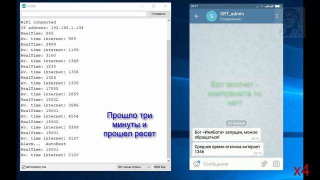 Telegram  Bot решает прикладную задачу. Слежение за наличием интернета.