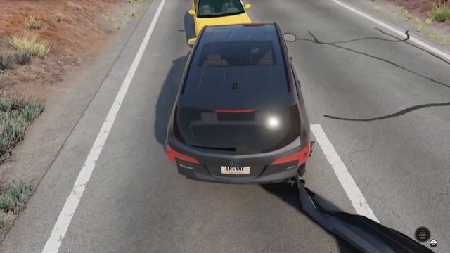 BeamNG.Drive | Highway Crashes #15 | BeamNG Insane смотреть онлайн