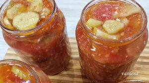 ОГУРЦЫ В ТОМАТЕ на зиму.Вкусные и хрустящие.