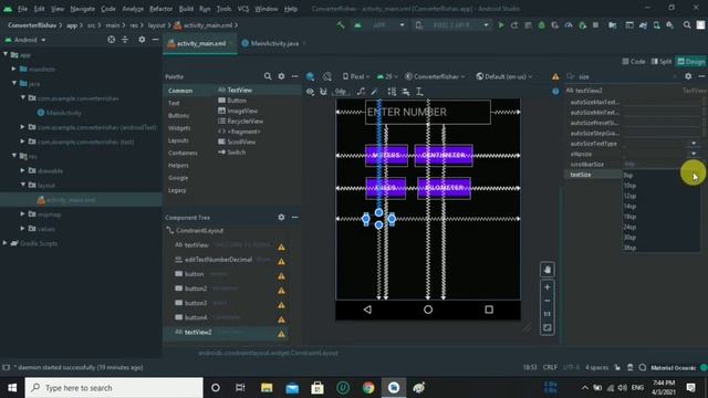 Converter App in android studio in hindi | 2021 |