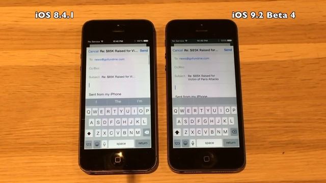 iPhone 5 iOS 8.4.1 vs iOS 9.2 Beta 4 / Public Beta 4 Build 13C75 смотреть онлайн