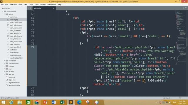 Notice Board Management System Project in PHP & MySQL || CS619 Final Year Project in PHP & MySQL