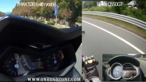 YAMAHA TMAX 530 vs BMW C650GT Acceleration!