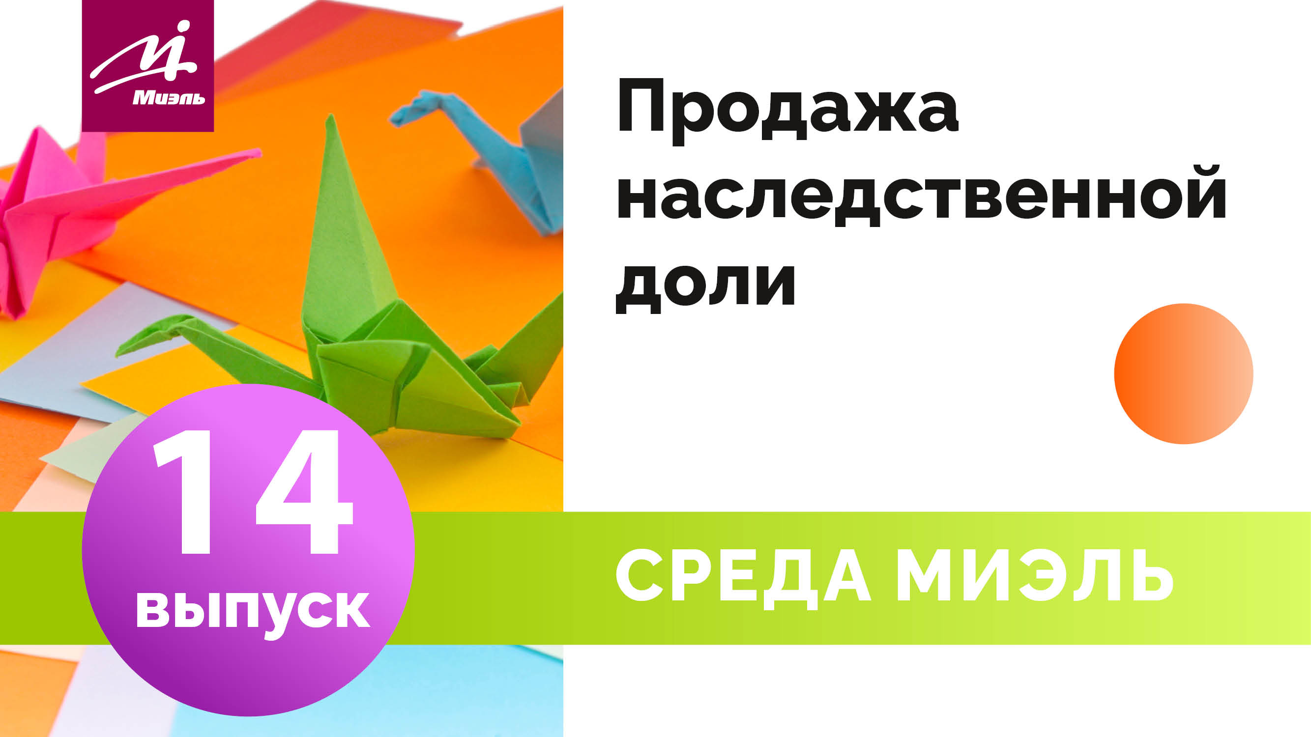 Среда #МИЭЛЬ. Выпуск 14 || Продажа наследственной доли || Дарья Ермакова ||
