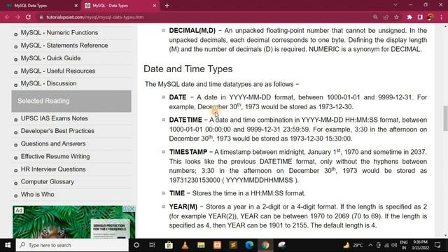 data types in mysql | mysql tutorial | mysql full course | mysql tutorial for beginners - 3