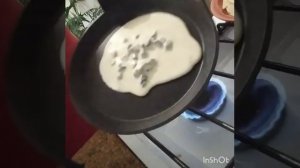 Блины на кефире с припёком.