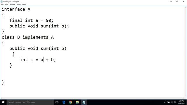 Interface in Java | Java Programming Tutorial | Java Interface Example