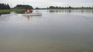ИСПЫТАНИЕ КАТАМАРАНА НА ПОДВОДНЫХ КРЫЛЬЯХ