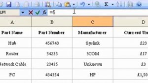 Microsoft Office Excel 2003 Enter a formula